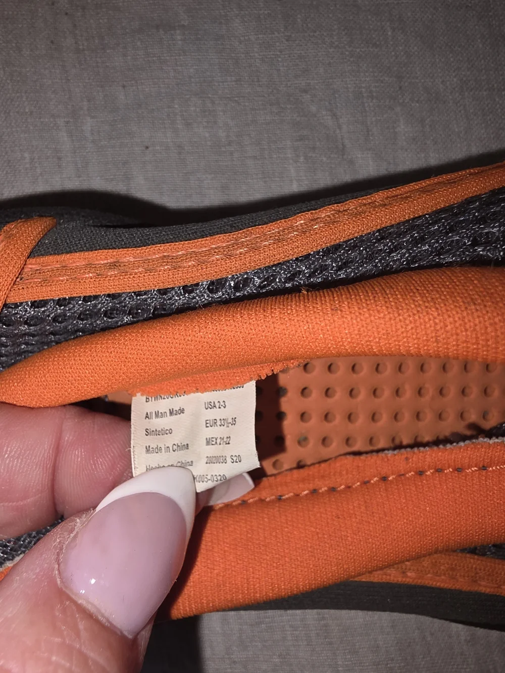wonder nation Orange and Gray Kids Water Shoes with Toggle